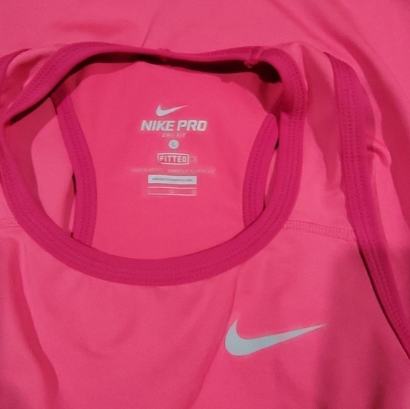Nike Pro Dr Fit Fitted Racerback Workout Athletic Tank top Size Large - Picture 8 of 14